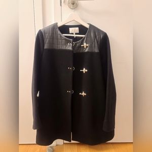 Sandro Wool&Leather Coat
